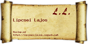 Lipcsei Lajos névjegykártya